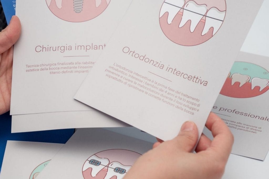 costi marketing apertura studio dentistico brochure