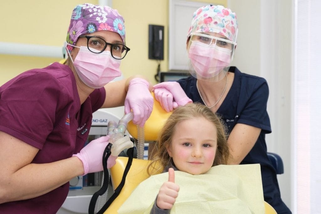 bambini dal dentista visita