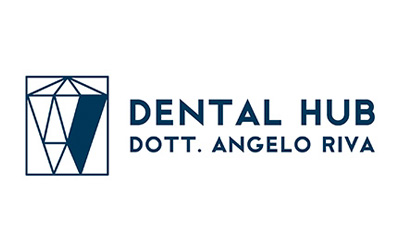 logo studio dentistico: dental hub dott. angelo riva